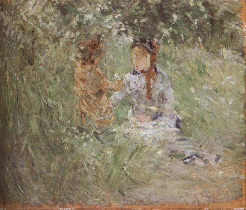 Berthe Morisot The woman and children are in the park Spain oil painting art